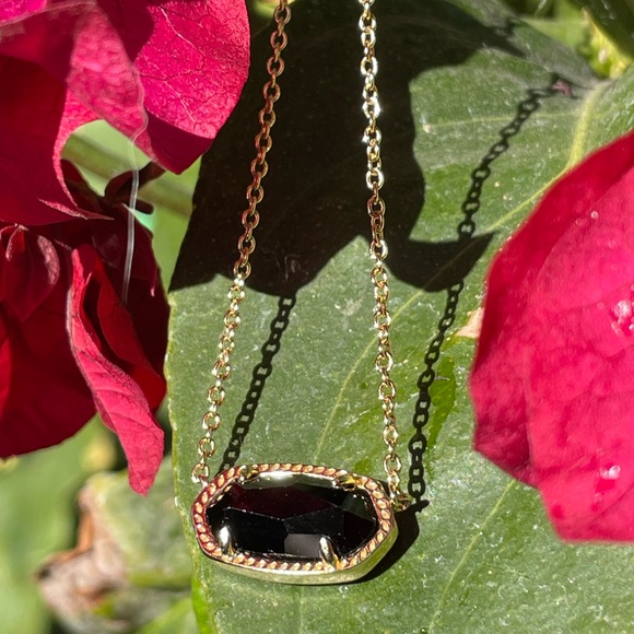 Kendra Scott Elisa Cat Pendant Black Stone - Picture 1 of 7